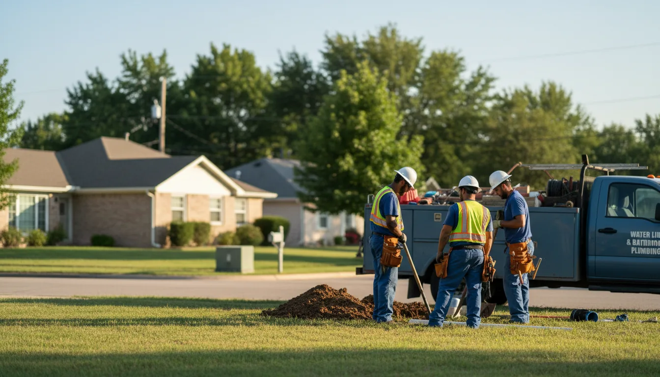 Residential water line and bathroom plumbing service in Underwood, IN